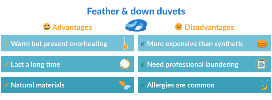 feather and down duvet advantages